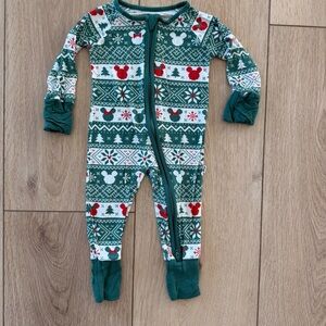 Little Sleepies Disney Mickey Christmas Fair Isle Zippy, 0-3m